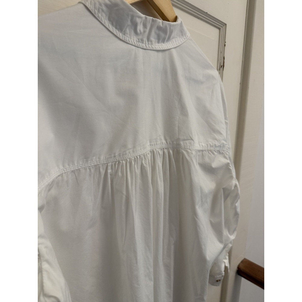 Anthropologie Pilcro Women's Oversized White Poplin Shirt Button-Up Size XS - Picture 10 of 10